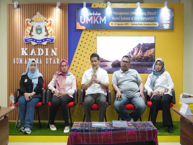 Kamar Dagang dan Industri (Kadin) Sumatera Utara kembali menggelar Workshop UMKM Batch 4 dengan tema “Manajemen UMKM yang Efektif: Kunci Sukses di Era Kompetitif.”