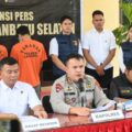 Kapolres Labusel, AKBP Aditya SP Sembiring Muham didampingi Kasat Reskrim, AKP Endang R Ginting dan Kapolsek Kampung Rakyat, AKP Ilham Lubis merilis pengungkapan kasus bunuh diri karena hamil, Rabu (27/8/2025)