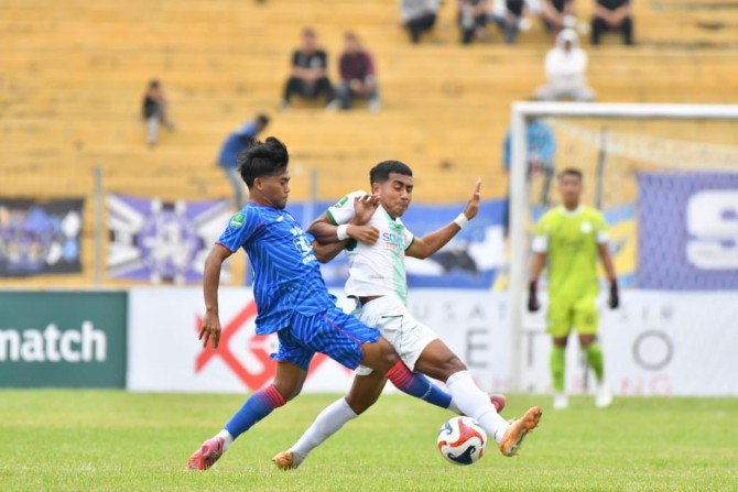 PSMS Medan berhasil menahan imbang tuan rumah PSPS Pekanbaru dalam lanjutan Liga 2 di Stadion Kaharuddin Nasution, Rumbai, Sabtu (20/9/2025). Skor akhir 3-3.