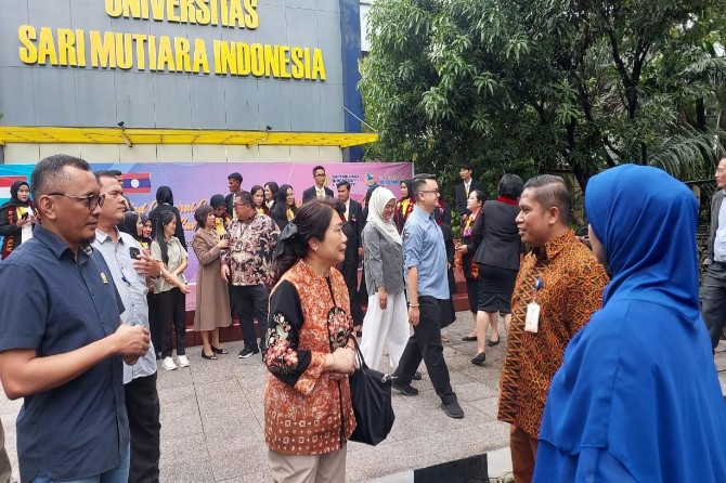Pansus Kawasan Tanpa Rokok (KTR) DPRD Medan saat mengunjungi USM. Foto: Reza Sahab/kaldera.id