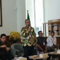Perwakilan Bank Sumut memberikan paparan kepada wartawan terkait program rumah subsidi. Foto: Dokumen Humas Bank Sumut
