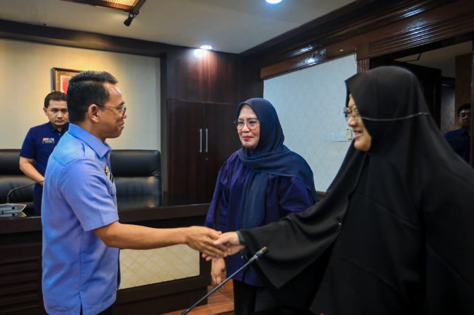 Wakil Wali Kota Medan Zakiyuddin Harahap disela sela peresmian aplikasi Si Monalisa di Kantor Wali Kota Medan. Foto: dokumen Dinas Kominfo Medan