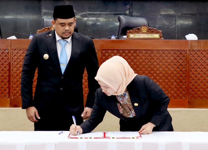 Pengesahan APBD Sumut 2026. Foto: IST