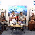 Tangkapan layar suasana diskusi "Jumpa Tengah" di channel Tribun Medan.(HO/kaldera)