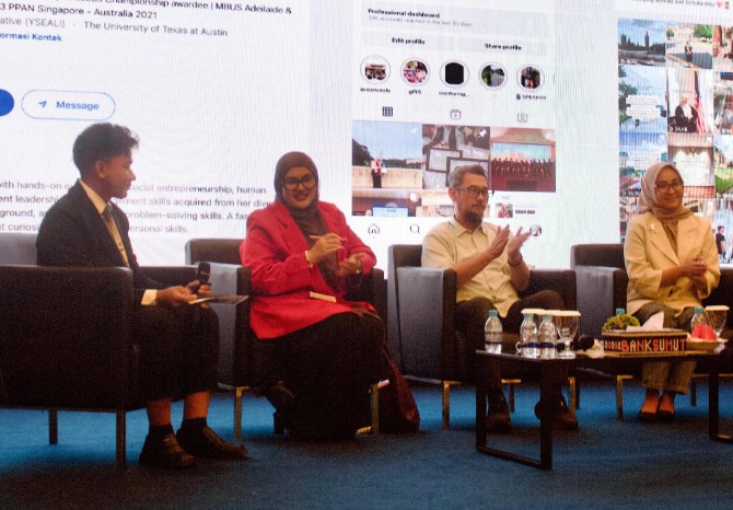 Acara Seminar Nasional bertema “Building a Financially Literate, Socially Aware, and Digitally Ready Generation Z to Face Economic Transformation” yang diselenggarakan Bank Sumut di Ballroom Lantai 10 Kantor Pusat Bank Sumut. Foto; IST