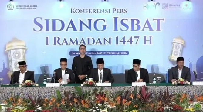 Menteri Agama RI, Prof Nasaruddin Umar mengumumkan awal Ramadhan 2026/ 1447 H bertepatan pada Kamis (19/2/2026).
