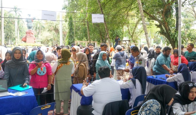 suasana pendaftaran mudik gratis Pemko Medan