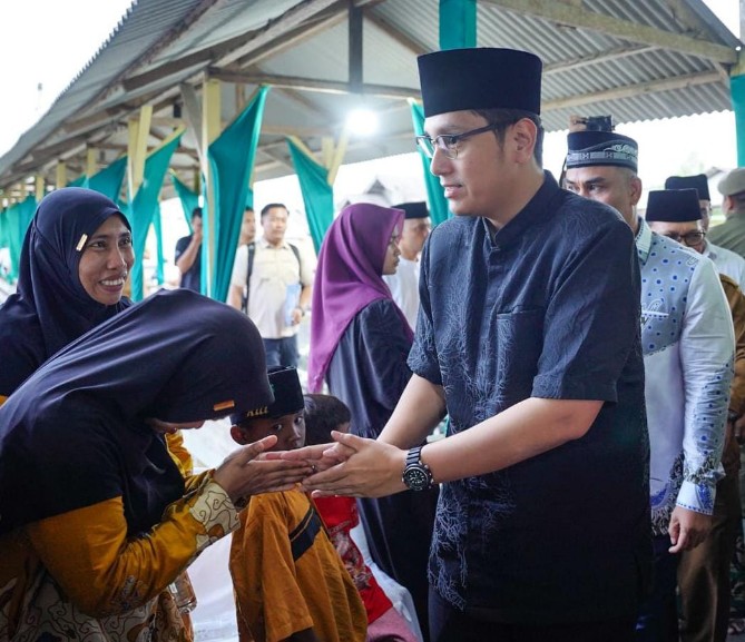 Kegiatan Safari Ramadan Pemerintah Kota Medan di Masjid Muhammad Al Falah, Kecamatan Medan Belawan, Senin (9/3/2026).