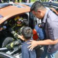 Gubernur Sumatera Utara, Muhammad Bobby Afif Nasution, menyaksikan langsung aksi para pereli nasional pada ajang Sprint Rally Sumut 2026 di lintasan aspal Komplek Sport Centre Sumut, Deliserdang, Sabtu (11/4/2026).