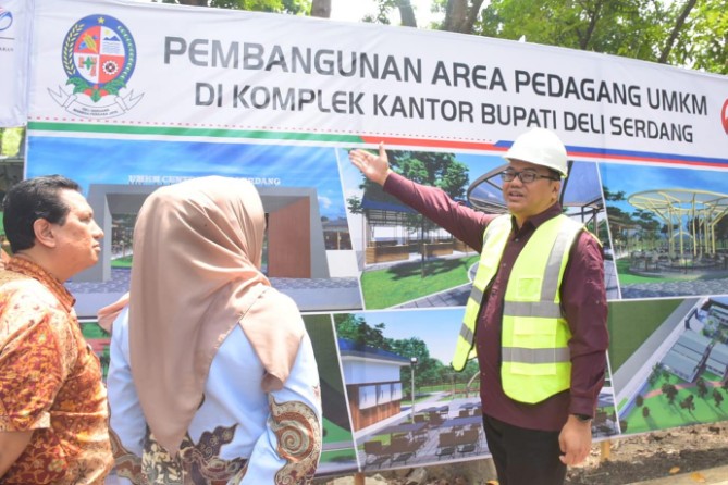 Pemerintah Kabupaten Deli Serdang mulai membangun kawasan pusat pedagang UMKM (UMKM Central) di Lubuk Pakam.