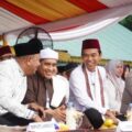 Bupati Langkat Syah Afandin bersama Wakil Bupati Tiorita Br Surbakti menghadiri Tabligh Akbar bertema “Jihad Melawan Narkoba” di Alun-alun Tengku Amir Hamzah, Stabat, Sabtu (2/5/2026).