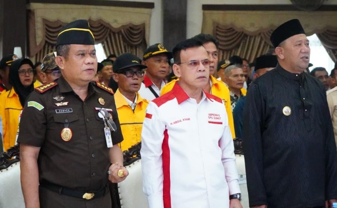 Bupati Langkat, Syah Afandin, mendorong penguatan sinergi antara pemerintah daerah, aparat penegak hukum, dan lembaga desa dalam menjaga stabilitas pembangunan desa serta ketahanan pangan.