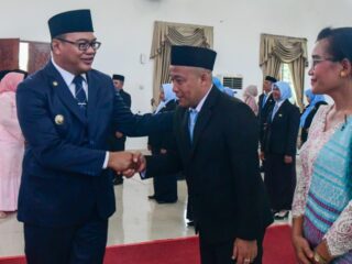 Bupati Deli Serdang Asri Ludin Tambunan melantik 20 pejabat di lingkungan Pemerintah Kabupaten Deli Serdang di Aula Cendana, Lantai II Kantor Bupati Deli Serdang, Rabu (3/6/2026).