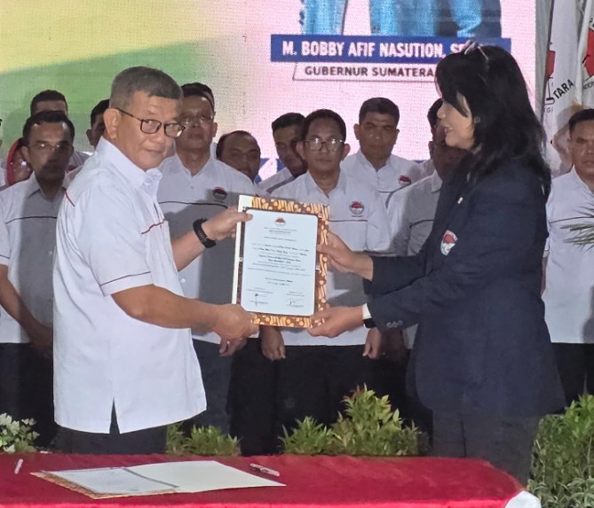 Pengurus Persatuan Gateball Seluruh Indonesia (Pergatsi) Sumatera Utara periode 2025-2029 resmi dilantik dan dikukuhkan di Lapangan Gateball Sumut, Jalan KL Yos Sudarso, Medan, Jumat (26/6/2026).