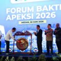 Zakiyuddin saat membuka Forum Bakti Bappeda dalam rangkaian Rapat Kerja Nasional (Rakernas) XVIII Asosiasi Pemerintah Kota Seluruh Indonesia (APEKSI) di Hotel JW Marriott Medan, Selasa (30/6/2026).