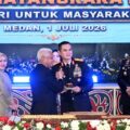 Surya saat menghadiri syukuran Hari Bhayangkara ke-80 di Markas Polda Sumut, Jalan Sisingamangaraja Km 10,5 Medan, Rabu (1/7/2026).