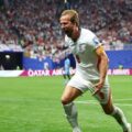 H Kane melakukan selebrasi usai mencetak gol ke gawamg RD Kongo. Inggris menang 2-1. Foro: Reuters