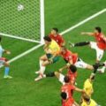 Pemain Mesir E Ashour mencetak gol bagi timnya saat menghadapi Australia di babak 32 besar. Mesir melaju ke babak 16 besar setelah menang adu penalti. Foto: google