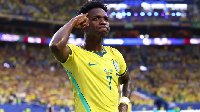 Vinicius Junior menjadi salah satu tumpuan Brasil menghadapi Norwegia di babak 16 besar Piala Dunia 2026