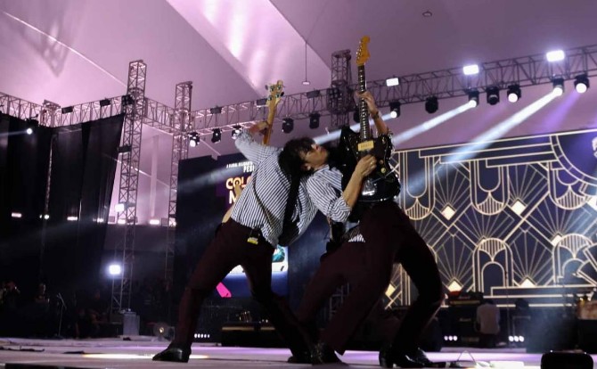 Penampilan Grup Band Changcuters di acara Pesona Colorful Medan