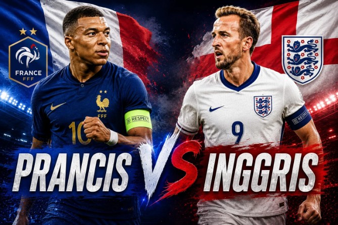 Timnas Prancis dan Inggris akan menutup perjalanan mereka di Piala Dunia 2026 dengan saling berhadapan pada laga perebutan tempat ketiga di Hard Rock Stadium, Miami, Minggu (19/7/2026) WIB.