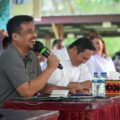 Gubernur Sumatera Utara Muhammad Bobby Afif Nasution saat kegiatan Sapa Daerah di RPJ Beach, Kecamatan Sirombu, Sabtu (19/7/2026).