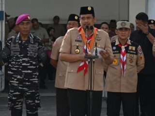 Lepas 1.179 Pramuka ke Jamnas 2026, Bobby Nasution Minta Kontingen Sumut Ukir Prestasi