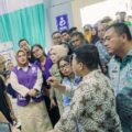 Bupati Deli Serdang Asri Ludin Tambunan saat menghadiri pelayanan kesehatan gratis terintegrasi yang digelar RSUD Pancur Batu di Alun-Alun Pancur Batu, Jumat (4/9/2026).