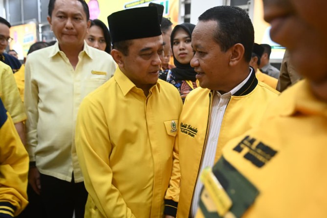 Badan Penelitian dan Pengembangan (Balitbang) DPP Partai Golkar menggelar konsinyering finalisasi penyusunan buku Pemikiran Strategis Partai Golkar Mencapai Indonesia Emas 2045 di Hotel Horison Tirta Sanita, Kuningan, Jawa Barat, 5–6 September 2026.