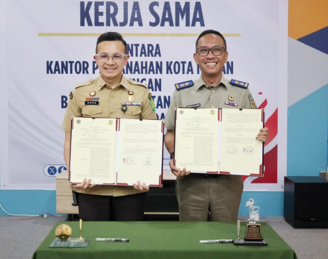 Pemerintah Kota Medan mencatat sejarah baru dalam tata kelola perpajakan dan pertanahan. Melalui Badan Pendapatan Daerah (Bapenda), Kota Medan menjadi daerah pertama di Sumatra yang mengintegrasikan data Nomor Induk Bidang Tanah (NIB) dengan Nomor Objek Pajak (NOP).
