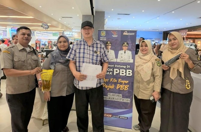 Program Pojok Pajak yang digelar Badan Pendapatan Daerah (Bapenda) Kota Medan berhasil menghimpun penerimaan Pajak Bumi dan Bangunan (PBB) sebesar Rp2.539.077.177 atau sekitar Rp2,53 miliar.