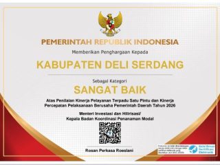 Nilai Perizinan Deli Serdang Tembus 91,728, Lampaui Capaian Sumut