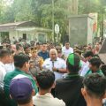 Aksi damai di Kantor Bupati Deli Serdang, Rabu (28/10/2026).