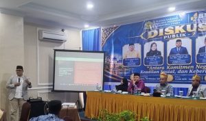 Prof Muhammad Yafiz memaparkan materinya dalam diskusi ISMI.(kaldera/HO)
