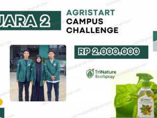 M. Ghozi Muzakki, mahasiswa Teknologi Pangan Universitas Sumatera Utara (USU), bersama timnya berhasil meraih juara kedua dalam AgriStart Campus Challenge 2025 melalui rancangan bisnis TriNature EcoSpray, sebuah konsep produk pertanian yang menggabungkan pestisida nabati dan pupuk organik cair dalam satu kemasan.